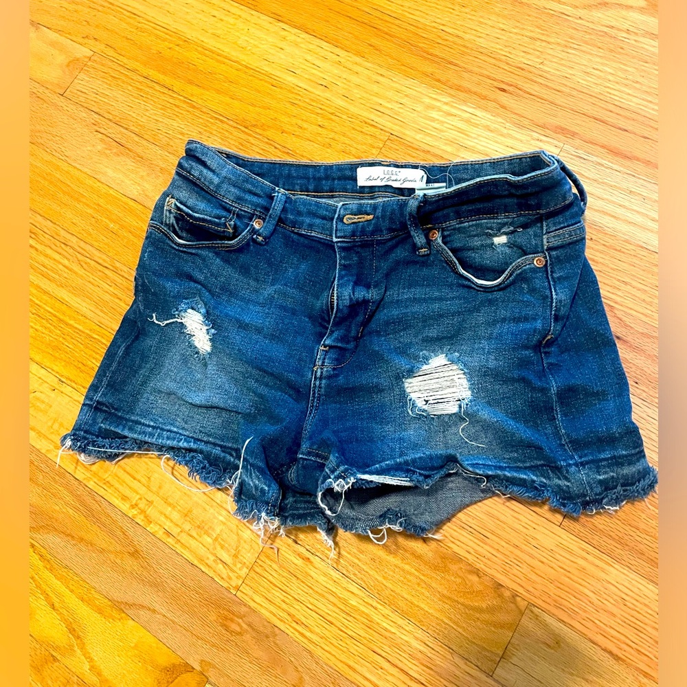 Distressed Denim Shorts